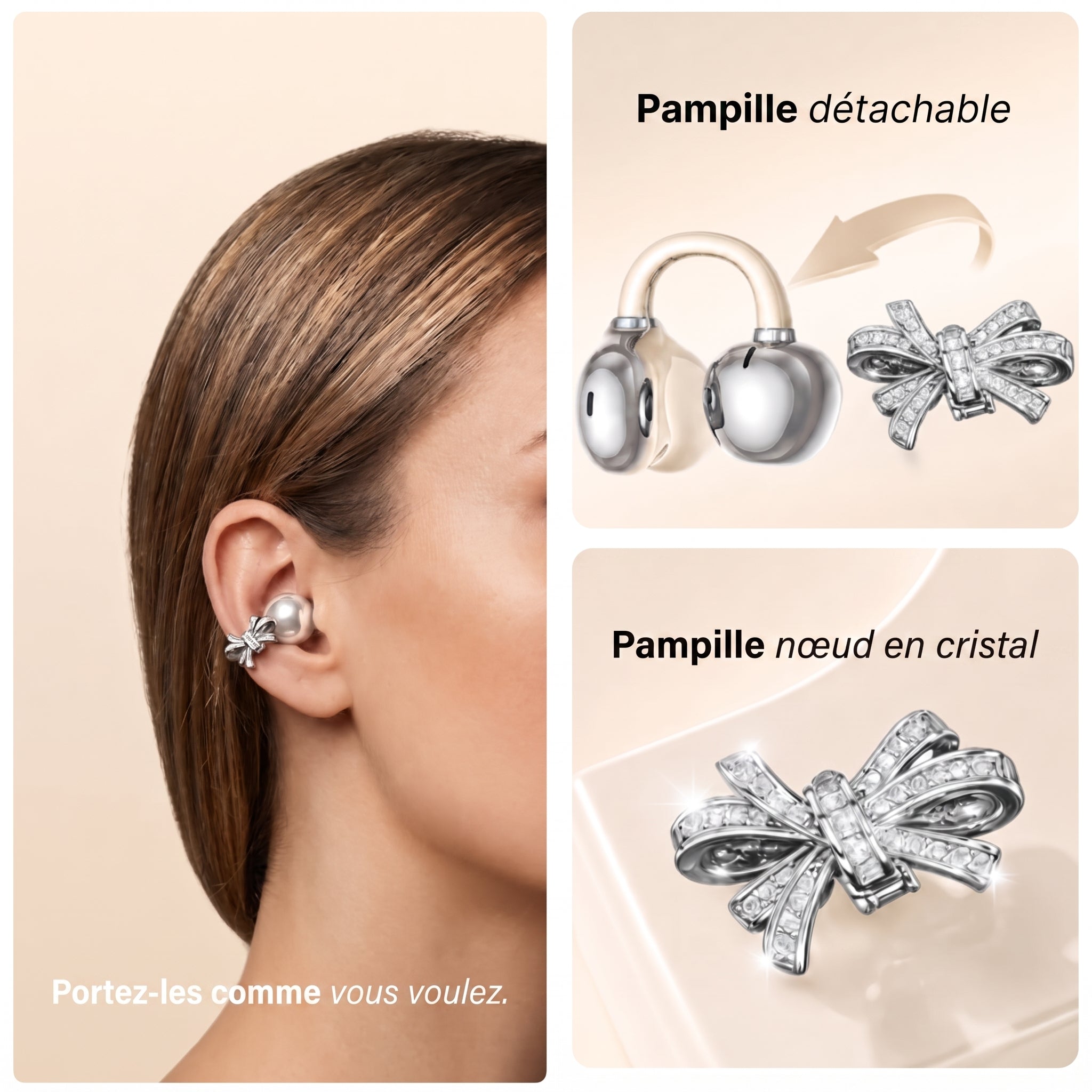ViSound Adorn™ Clip-on Earbuds